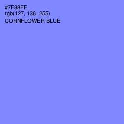 #7F88FF - Cornflower Blue Color Image
